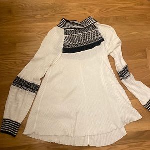 Free people crochet insert turtleneck